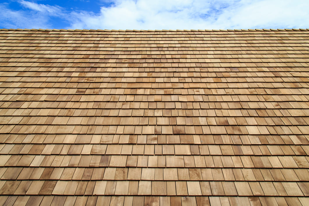 Wooden roof shingle texture